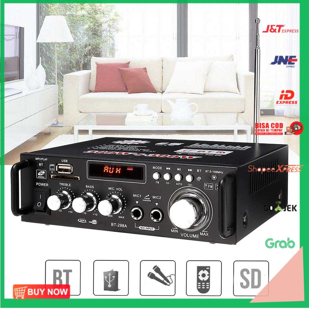 [[[BISA COD]]] Bayar Ditempat Junejour Ampli Amplifier Bluetooth 600W