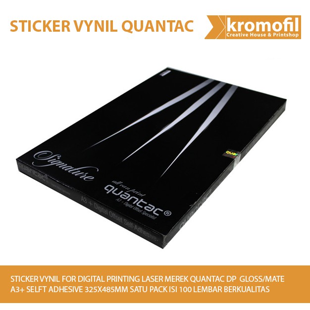 

Bahan Sticker Vinyl Laser A3 QUANTAC - MATTE - TRANSPARANT