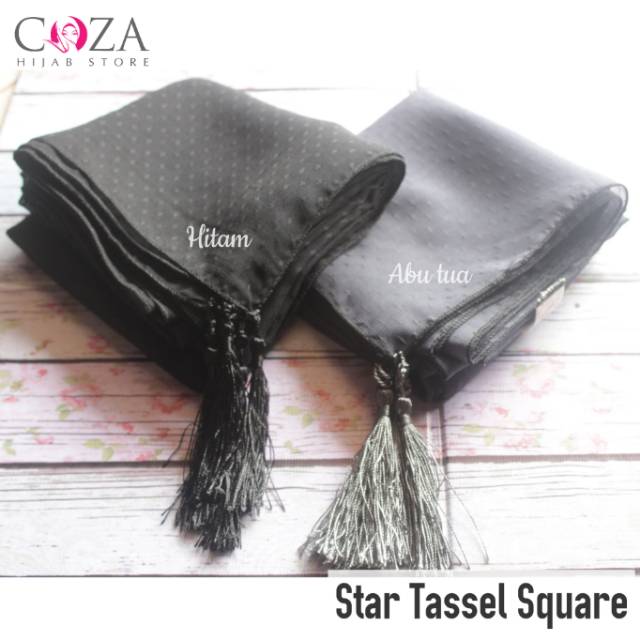 SEGIEMPAT COTTON STAR TASSEL SQUARE COZAHIJAB / Coza Batik
