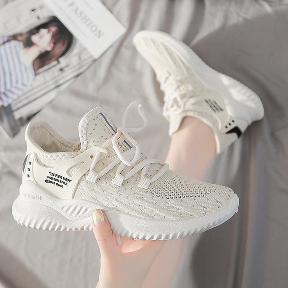 TBIG [COD] Sneakers Import Sepatu OFFER WIFI Sepatu Korea Style Sepatu Santai Wanita Fashion Bahan Rajut