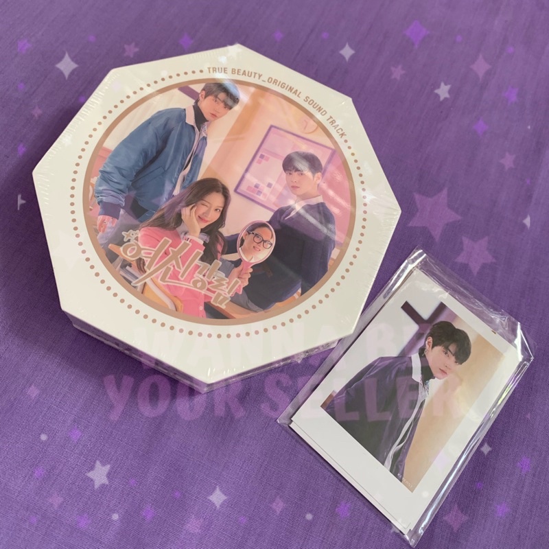 [ READY STOCK ] SEALED OFFICIAL TRUE BEAUTY OST ALBUM CHA EUNWOO HWANG IN YEOP SEALED FULLSET POSTER