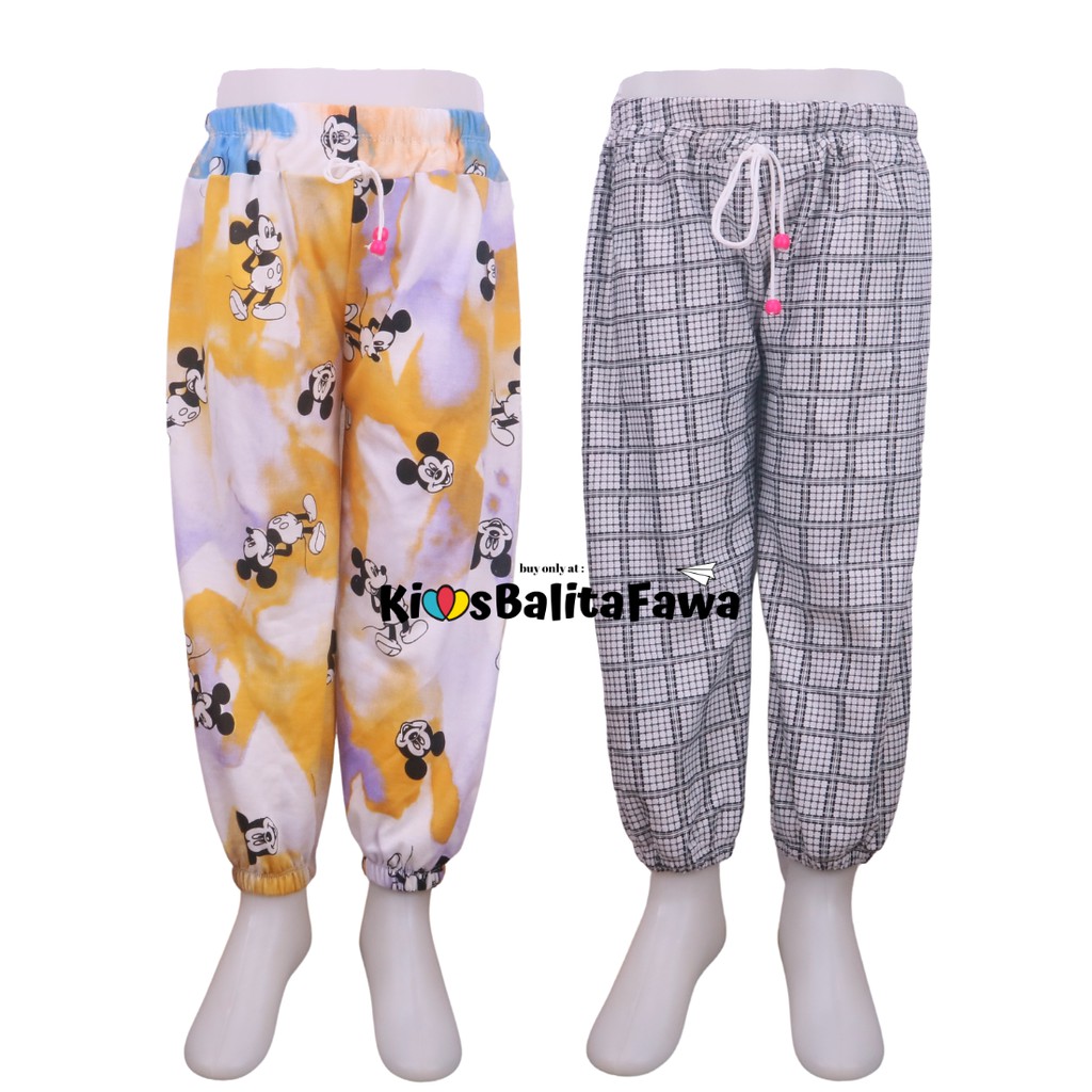 Jogger Motif uk 5-6 Tahun / Celana Panjang Anak Laki Perempuan Joger Pants Murah Adem Motif Murah