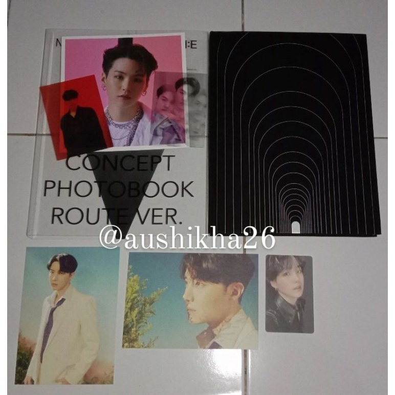 pc yoongi mots2 - photobook route ver - suga set - jhope hybe insight (postcard)