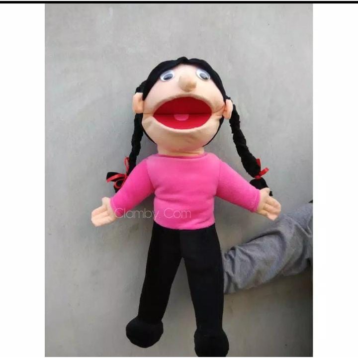 Boneka Tangan Muppet Adik Baju Pink | Boneka Edukasi | Boneka Muppet Adik