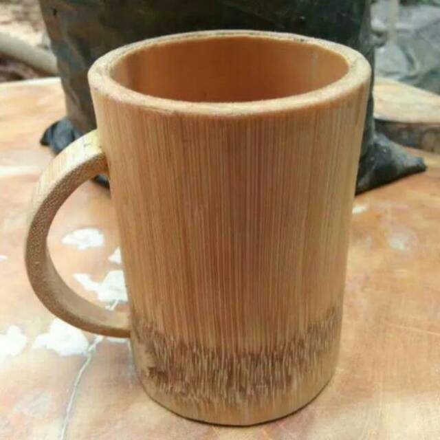 Jual Gelascangkirmug Bambubambu Hitammangkuk Sup Indonesiashopee Indonesia 8042