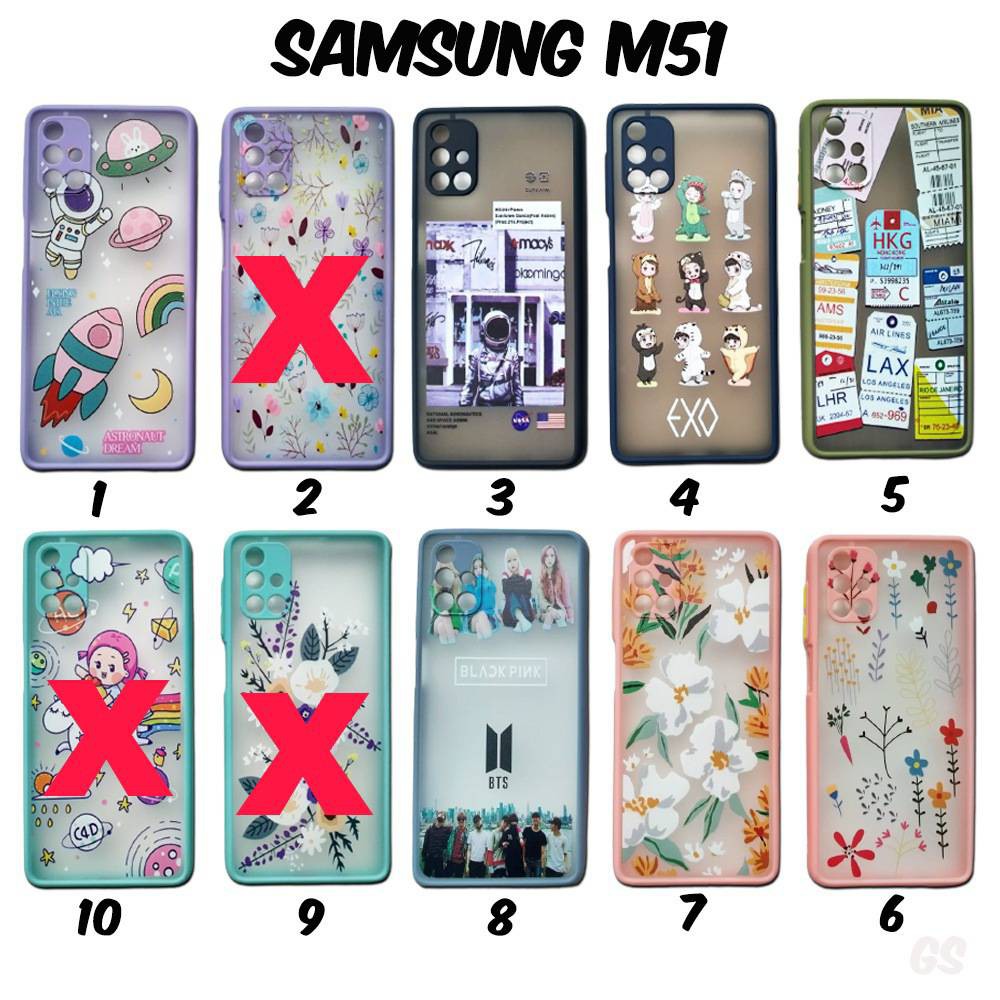 Protector Lens Casing SAM J2 PRIME M51 Summer Flowers Hybrid Gambar Pelindung Lensa  | KPOP Korea