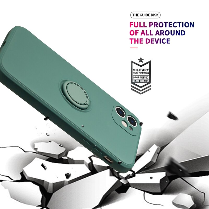 Liquid silicone + bracket + hand strap case iPhone 12 pro max 11/11 pro max all-inclusive anti-drop casing iPhone