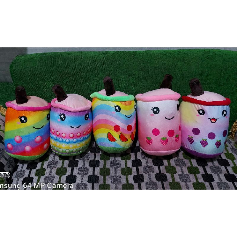 Boneka boba LED Rainbow SNI boneka boba model  terbaru rainbow