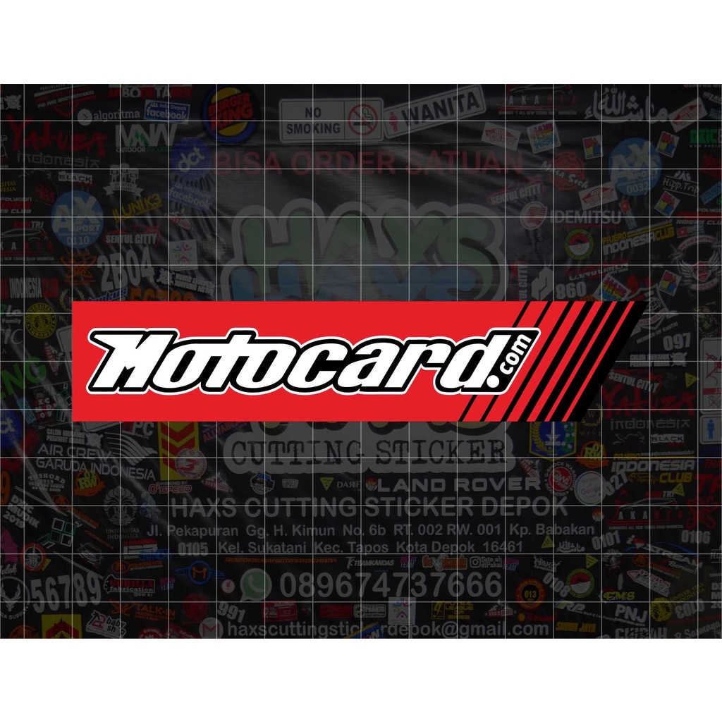 Cutting Sticker Motocard Ukuran 12 Cm Untuk Motor dan Mobil