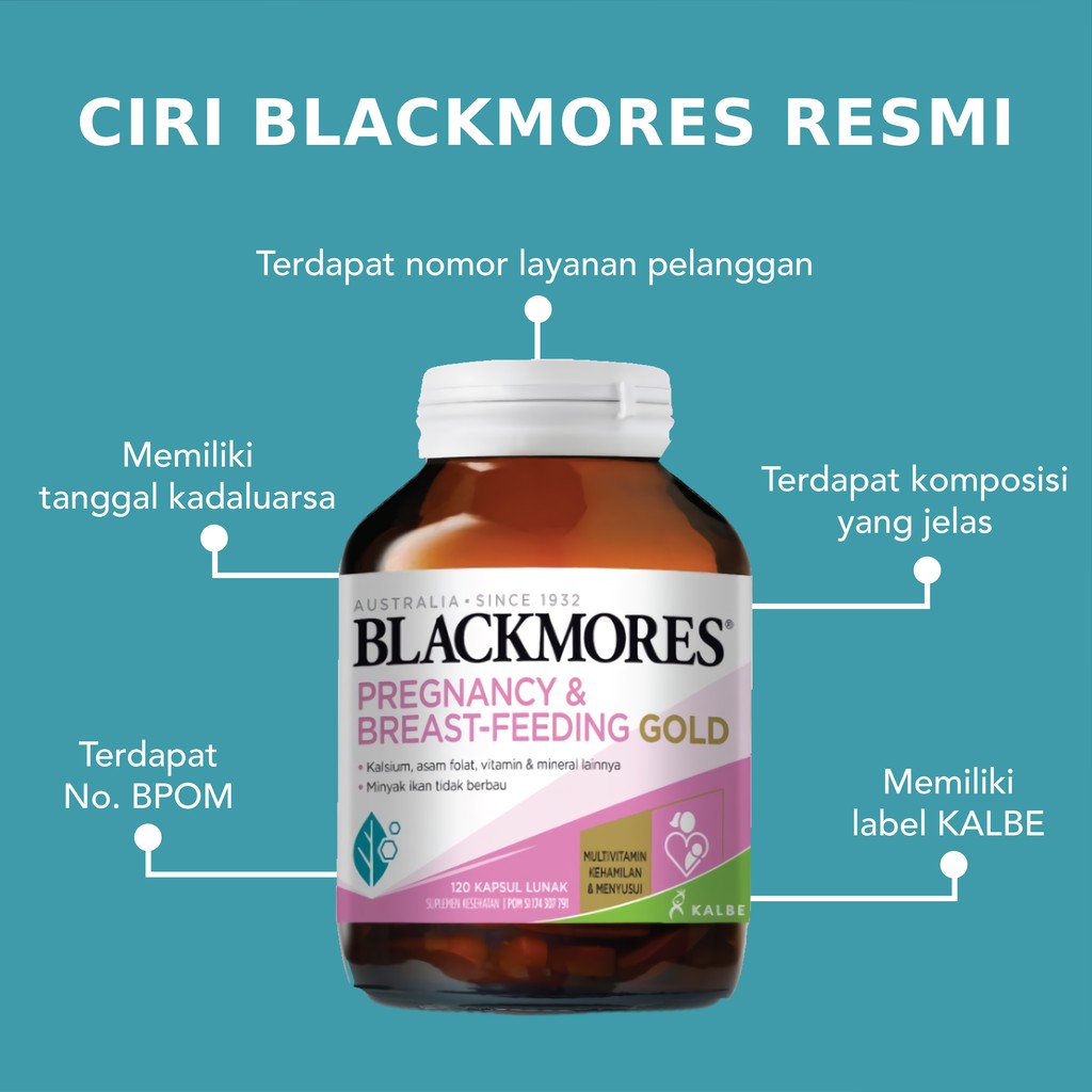 [HALAL] Blackmores Pregnancy and Breastfeeding Gold 120 Kapsul BPOM Kalbe