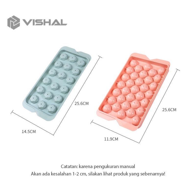 VISHAL Cetakan Es Batu Bulat 18 Round Ice Cube Tray Ice Tray VS-96