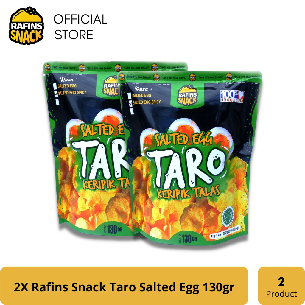 

Rafins Snack Keripik Talas TARO SALTED EGG 130gr 2 Pcs Cemilan Jajanan Makanan Ringan Snacks Kerupuk Keripik Kering Krispy