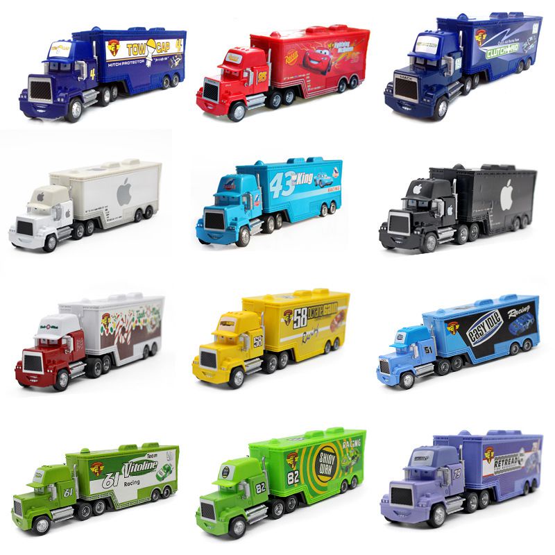 22cm Cars Mack Lightning McQueen King Jackson Storm Racer Truck Car Kids Gift Toy  Car Model Toy Alloy Truck