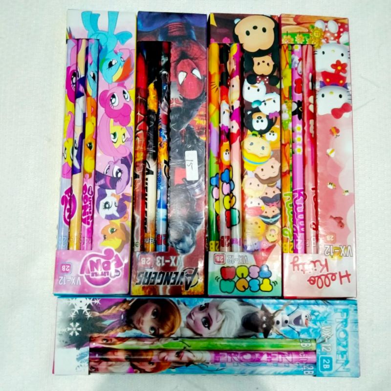 

Pensil 2B karakter(12pcs)/pensil 2B/stationery