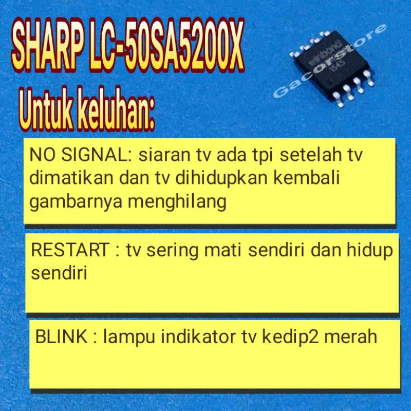 IC eprom memory tv LED Sharp LC-50SA5200X