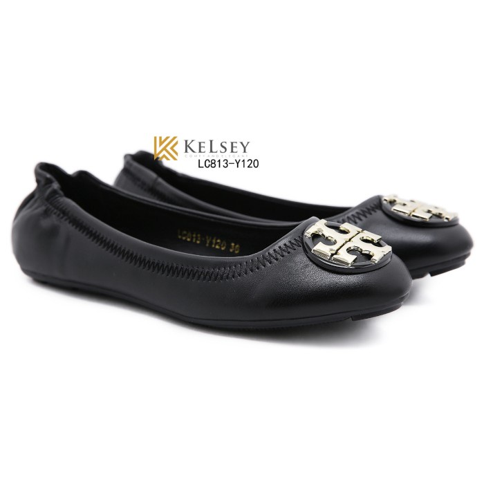 READY FLATSHOES WANITA KELSEY IMPORT ORIGINAL CANTIK ANTI SLIP LC813-Y120 - BLACK, 36 SALE