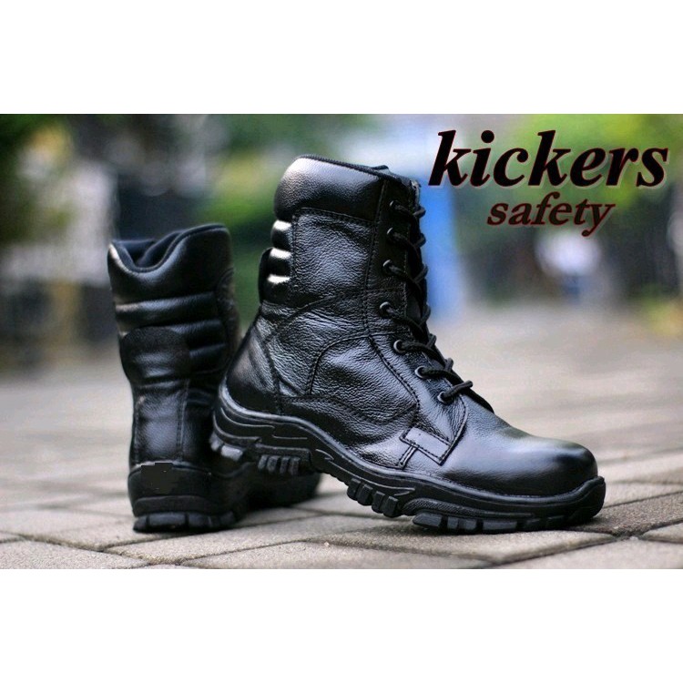 COD sepatu PDL kulit asli kickers boots sepatu TNI sepatu safety boots