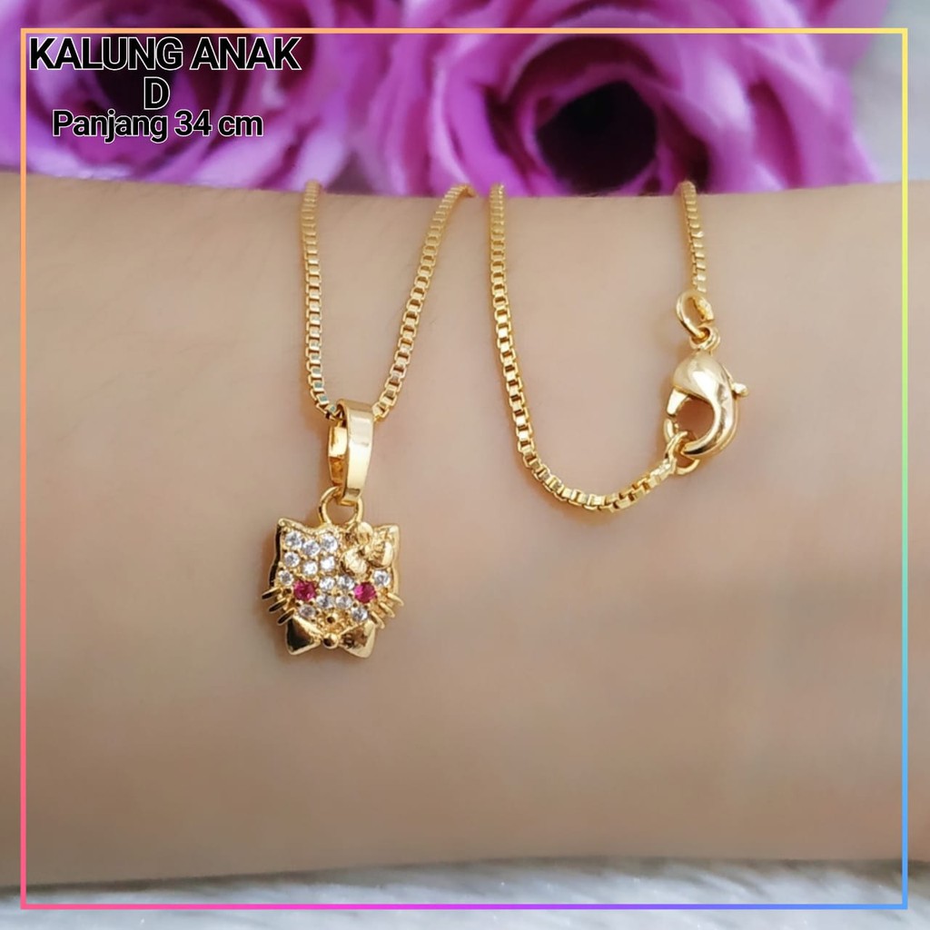 Kalung xuping kalung anak hello kitty lapis emas gold H136