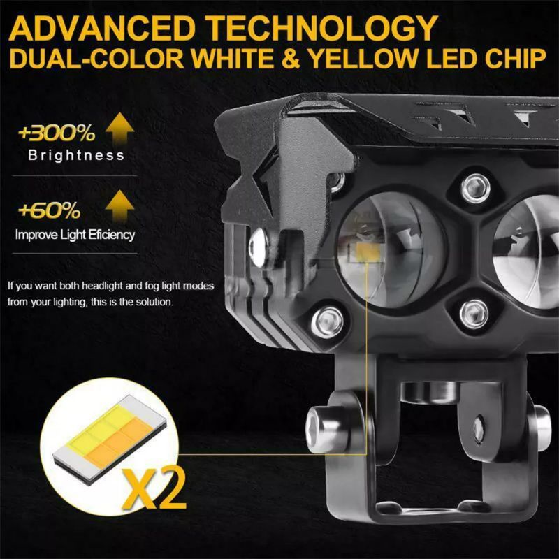 Lampu Sorot Lampu Tembak Laser 2 Warna Mobil Motor 25 Watt 12-80 Volt