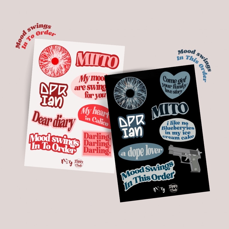 

MITO & MIITO STICKER - DPR IAN - DPR IAN ALBUM - DPR album sticker - DPR IAN STICKER