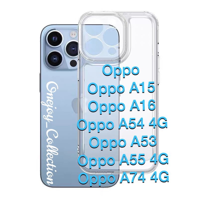 SPACE CASE SOFT TPU CLEAR CASE OPPO A15 A16 A54 4G A53 A55 A74 FULL PROTECTOR CAMERA SOFT CASE 1.6MM BENING