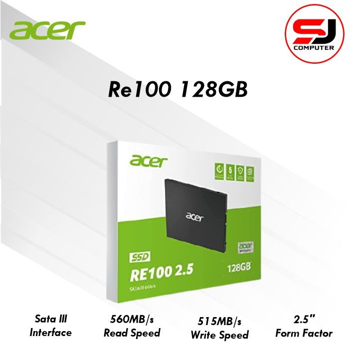 SSD ACER RE100 128GB GARANSI RESMI 5 TAHUN