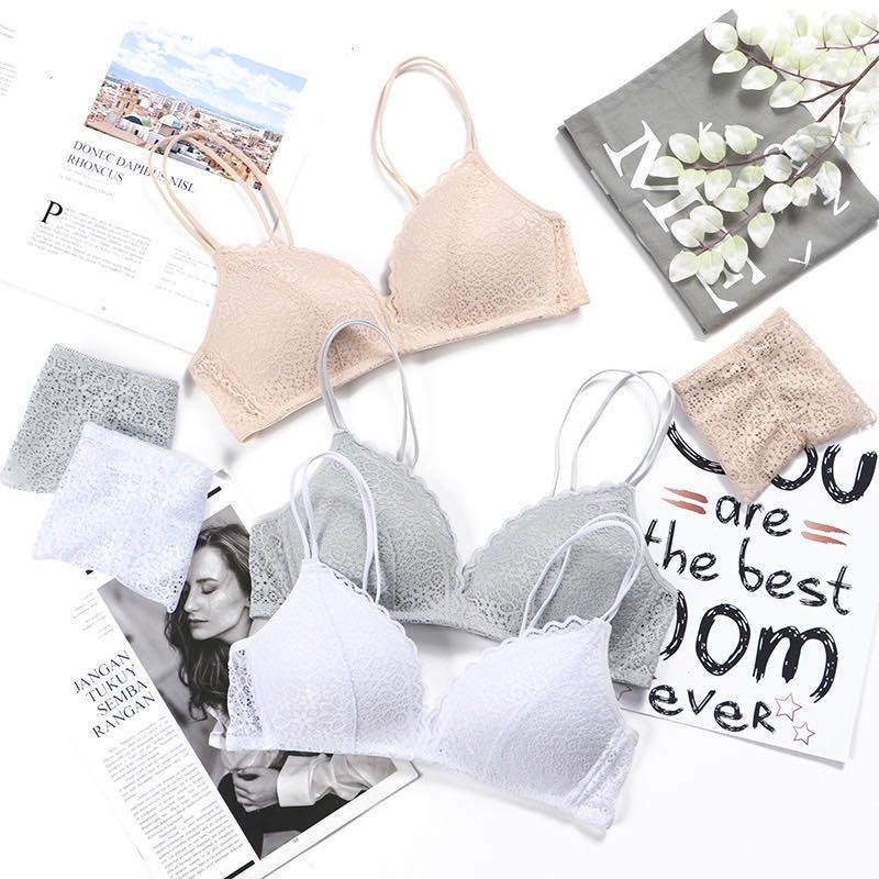 [ LINGERIE MASTER ] - (B-18) Jepang Bra BH push-up sexy one-peice segitiga berongga Lingerie ringan Tanpa Kawat Bahan Import-8