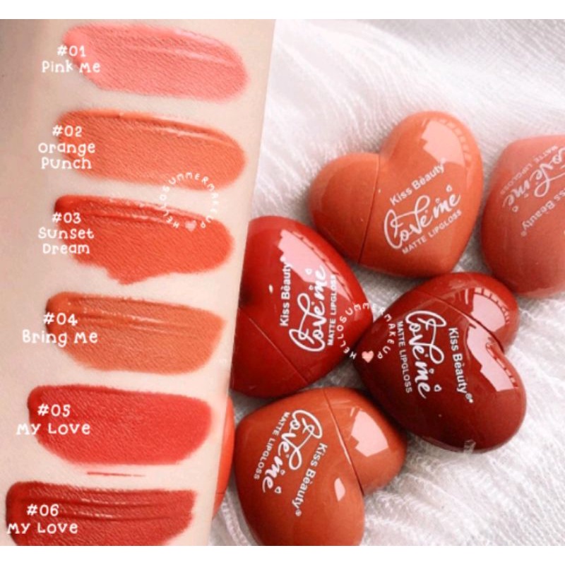Lipstik Kiss Beauty Lips Matte Love Me