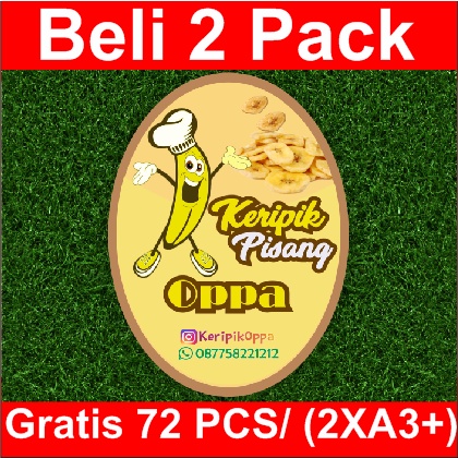 

STIKER LABEL PRODUK "KERIPIK PISANG