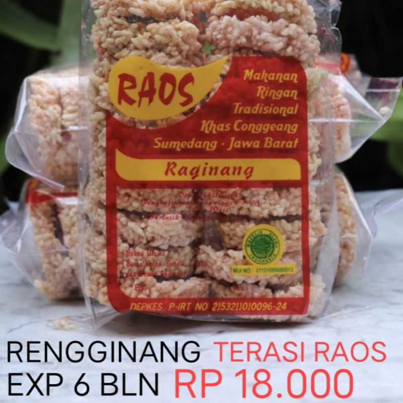 

RENGGINANG TERASI RAOS 250 GRAM Bisa COD