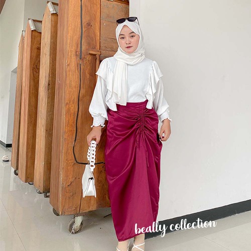 ROK SERUT | ROK SATIN KOREAN LOOK | ROK SASI SKIRT | QILA SKIRT ELSIRE | HANNA SKIRT | KALLA ROK SKIRT | ROK SERUT SATIN