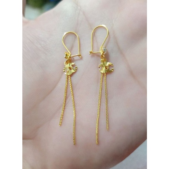 ANTING JURAI DEWASA PERAK(925) LAPIS MAS KUNING 24K