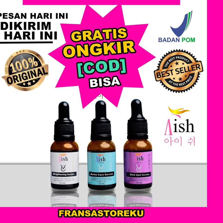 ➦ SERUM AISH KOREA | AISH SERUM ORIGINAL | SERUM AISH ORIGINAL ACNE BRIGHTENING DARKSPOT BPOM 100% ♣