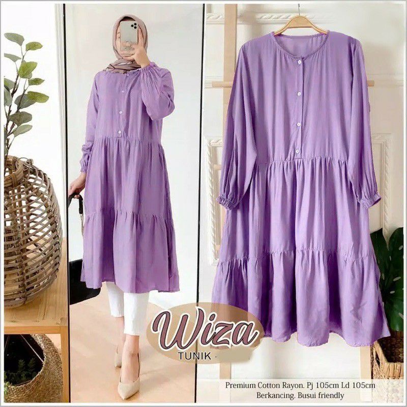 TUNIK RAYON WIZZA/Atasan Rayon Allsize L XL XXL (Jumbo)