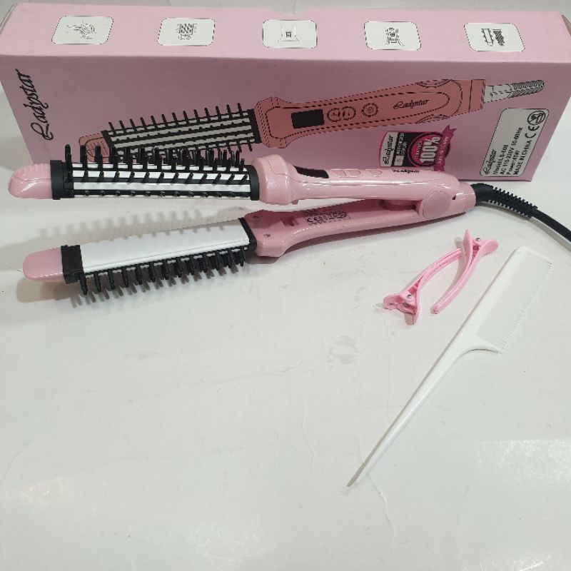 Alat catokan Rambut Datar Lurus keriting Salon Ls 608 catok blow