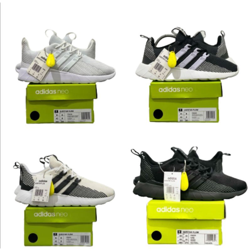 Sepatu Running Adidas Questar Flow 100% Original - Sepatu Lari Olahraga Gym Pria Wanita