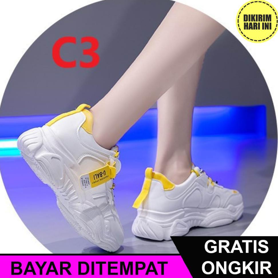 Jual Bayar Ditempat Jf4622 Sepatu Olahraga Wanita Putih Sneaker