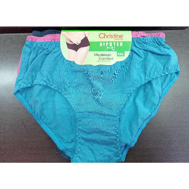 Christine Underwear Celana Dalam Wanita Hipster Midi Isi 3 - CPY