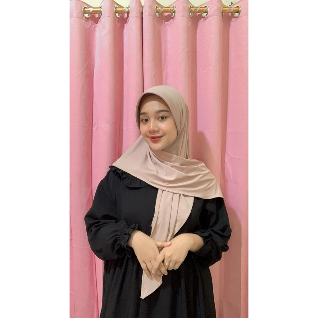 HIJAB SEGITIGA INSTAN PET JERSEY PREMIUM|| SEGITIGA JERSEY PET INSTAN