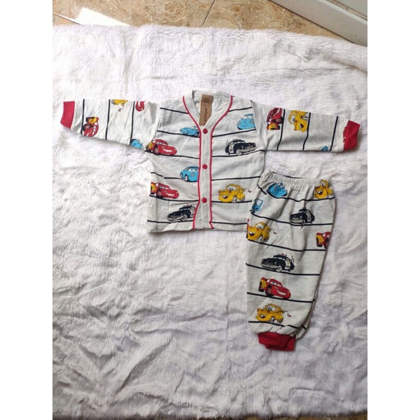 setelan baju tidur anak gambar tayo