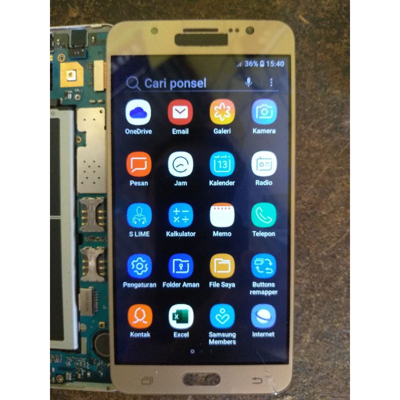 LCD bekas samsung J7 2016