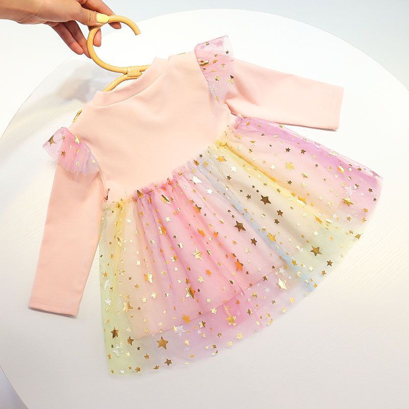 DRESS ANAK BOWIE SETELAN ROK TUTU OVERALL 0-4 TAHUN LENGAN PANJANG / BAJU ANAK TWINKLE STAR / DRES PESTA TUTU IMPORT PREMIUM ANAK 0-4 TAHUN FROZEN MAGIC STONE