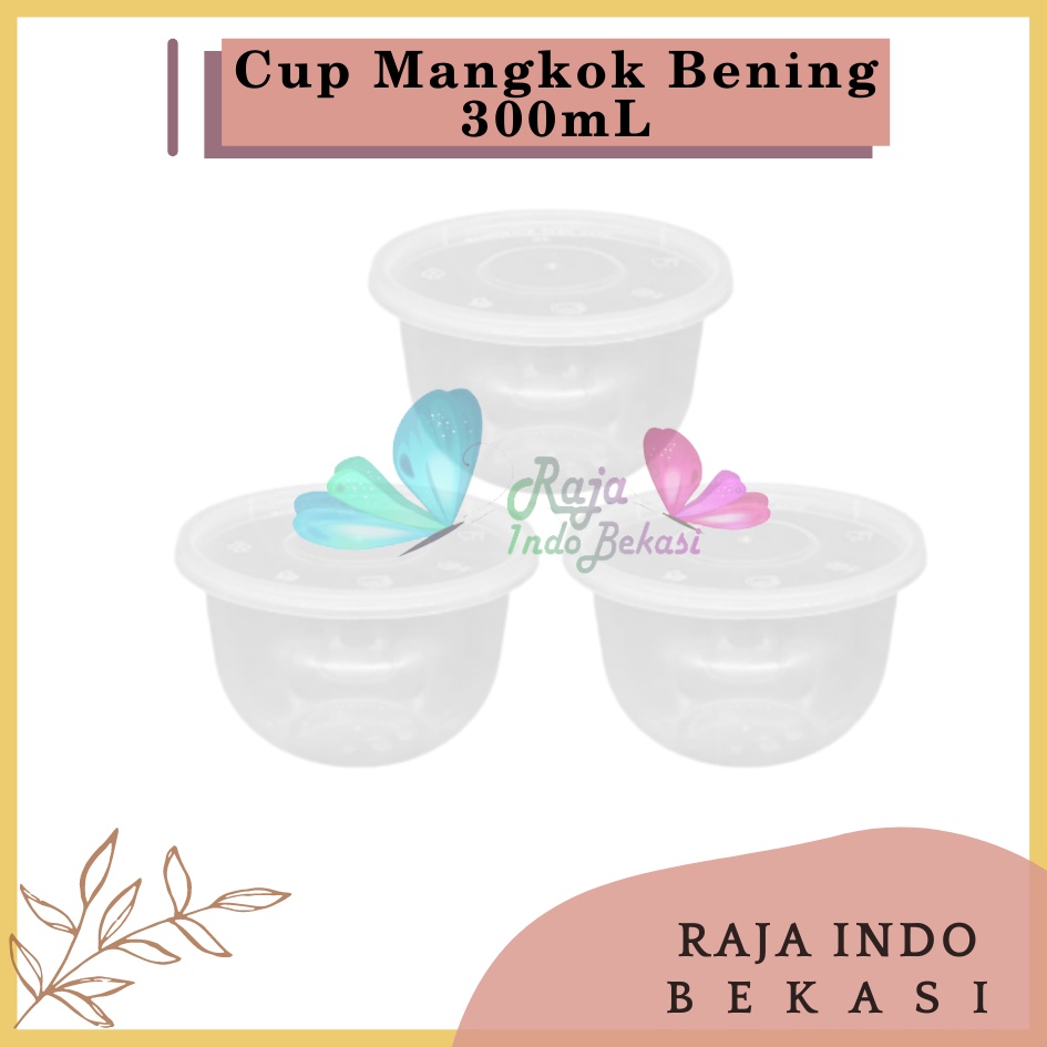 Mangkok Cup Plastik Untuk Microwave Ovens 300 Ml Tutup Cup Bagus