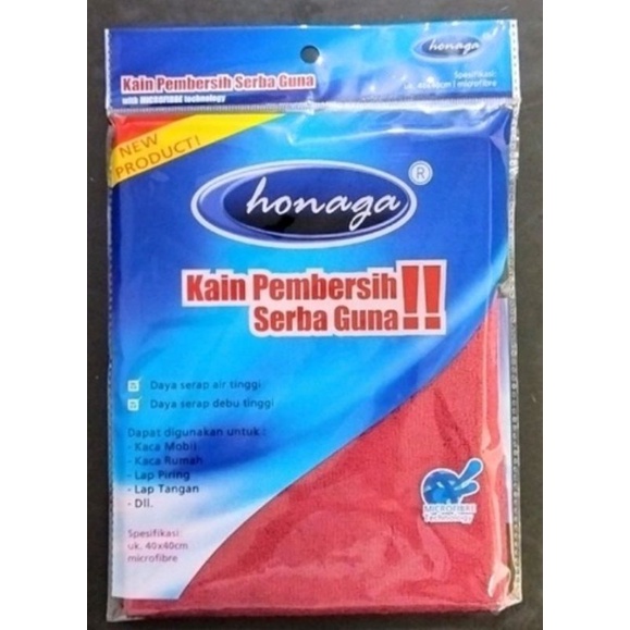 Lap microfiber 40 x 40Honaga lap serbaguna  Mobil motor