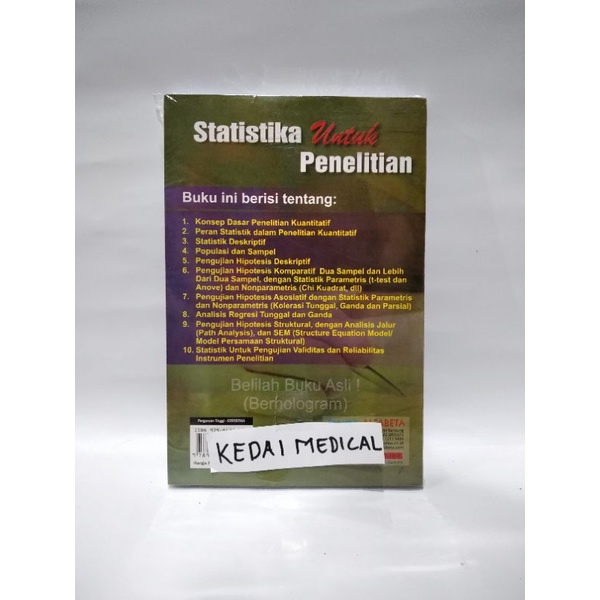 BUKU STATISTIKA UNTUK PENELITIAN TH.2019 SUGIYONO TERLARIS MURAH