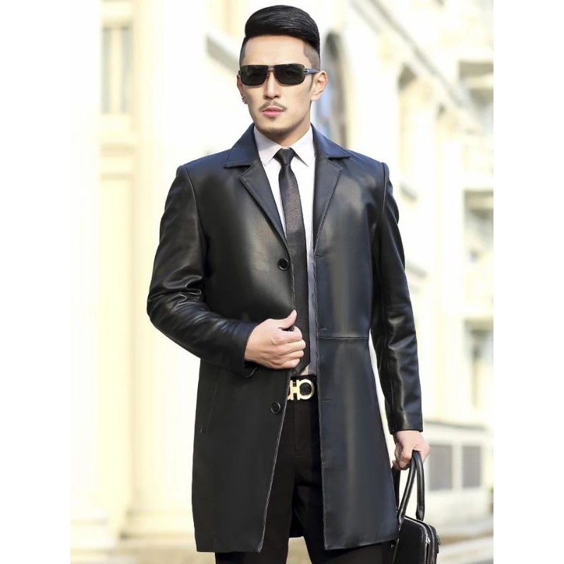 jaket kulit asli pria model semi jas semi blazer jaket kulit mantel