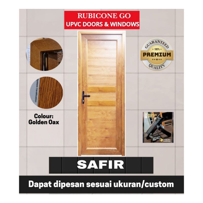 Pintu Utama/ Kantor/ Kamar Upvc Rubicon go - Safir