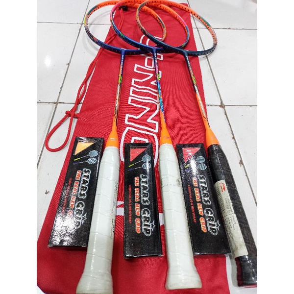 Raket Lining Winstrom 72, 30 Lbs Warna Orens dan Ping