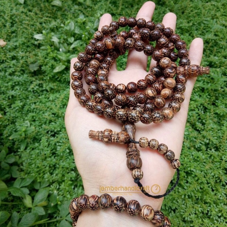 Tasbih Kayu Bertuah Liwung Macan Original 8mm / Tasbih Nibung