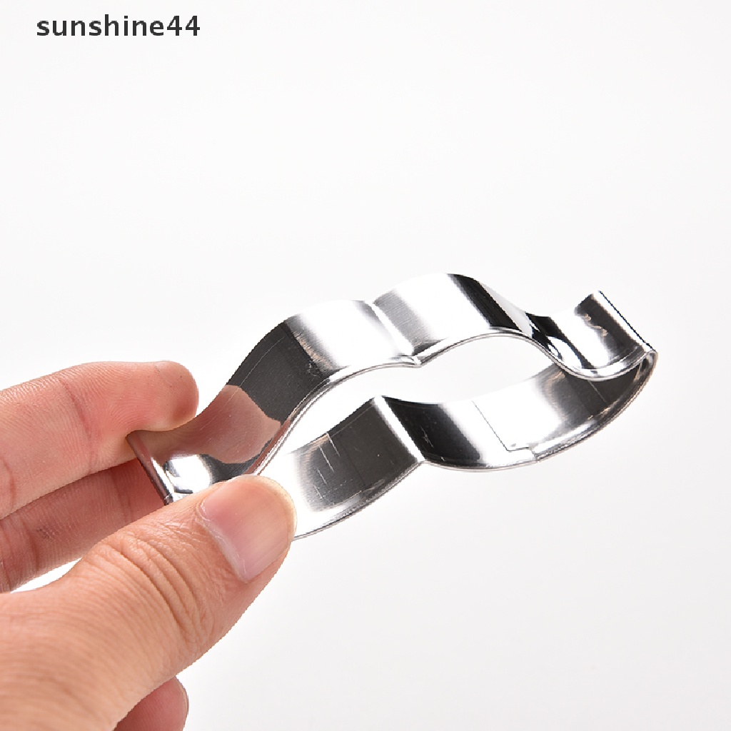 Sunshine Cetakan Kue / Biskuit Bentuk Kumis Bahan Stainless Steel